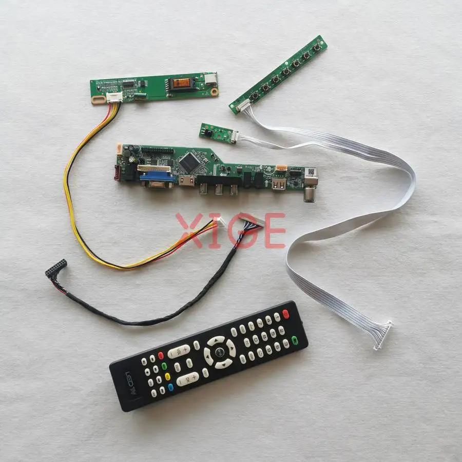 

LCD Screen Drive Controller Board Fit D291207 L133X2 HT13X13 LT133XB 1024x768 USB+AV+VGA+HDMI 20Pin LVDS 1-CCFL 1024*768 DIY Kit