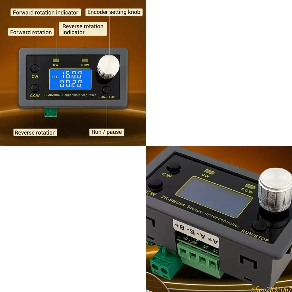 

Two Phase Four Wire Steppers Motor Driver Memory Function Port ABS Construction 831F