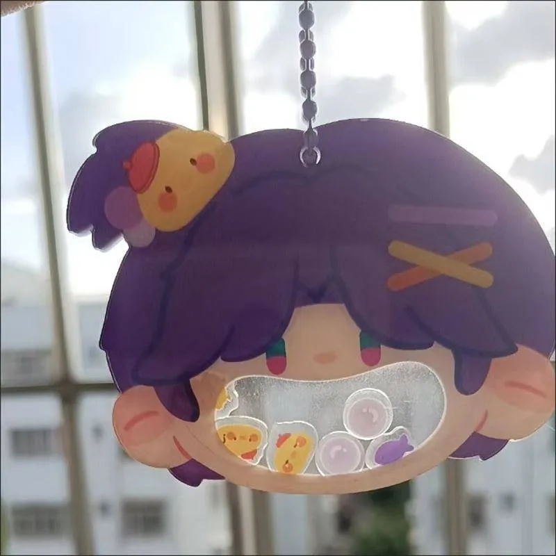 2025 لعبة الكرتون الحب والمساحة العميقة هزة المفاتيح القط فستان كزيفير زين رافاييل رالايو سيلوس الاكريليك معلقة كيرينغ هدية #4