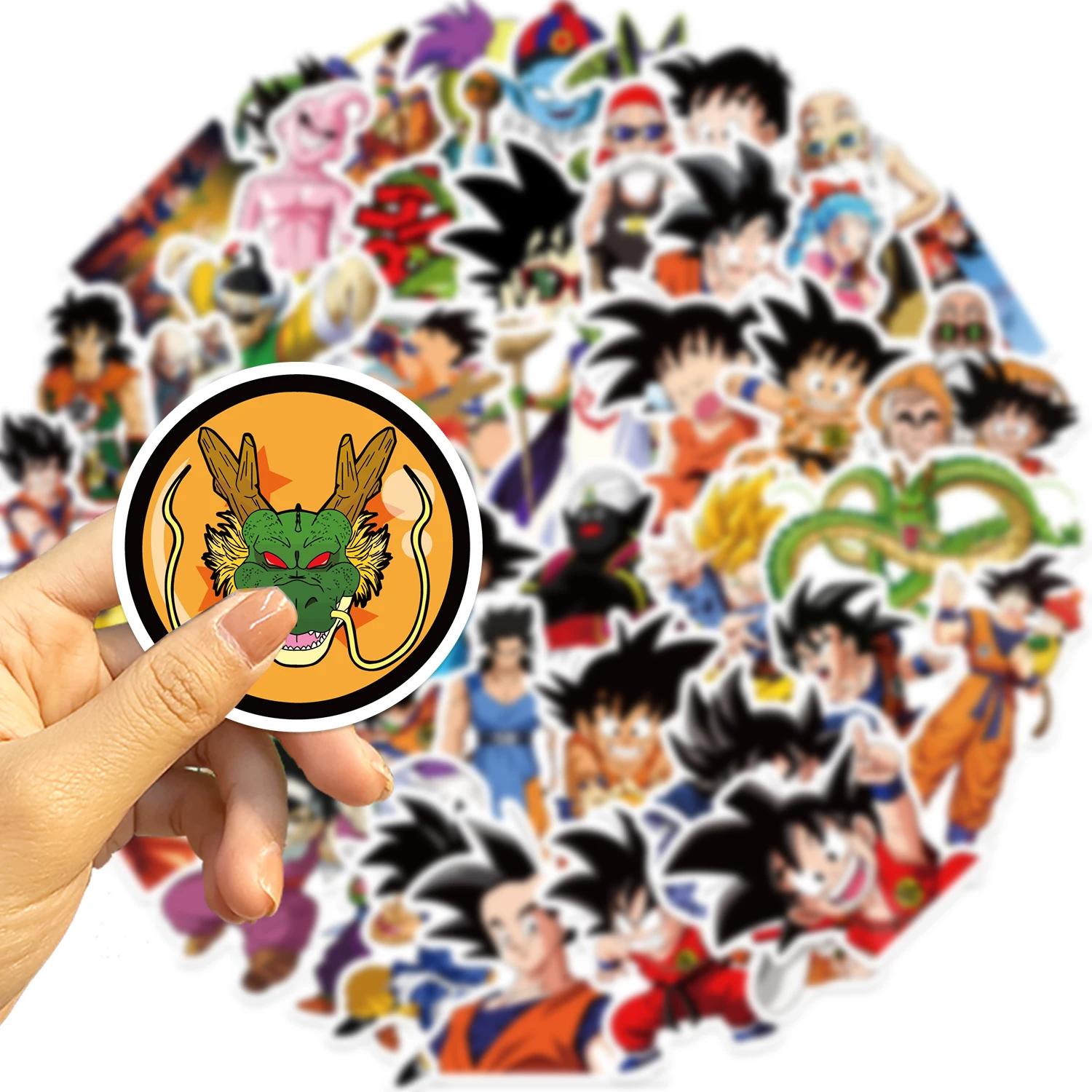 50pcs Dragon Ball Stickers Anime Cartoon Cool Laptop Phone Skateboard Guitar Decoration Graffiti Sticker Kids DIY Decal Gift Toy