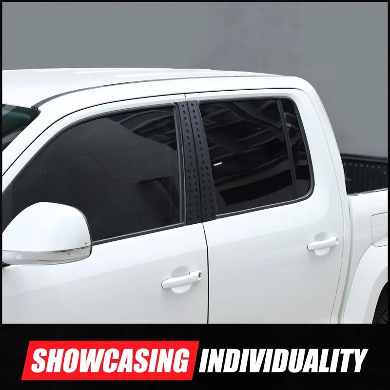 Aluminum Alloy Car Window Center Pillar Decoration Cover for Volkswagen Amarok 2011–2022 Exterior Accessories