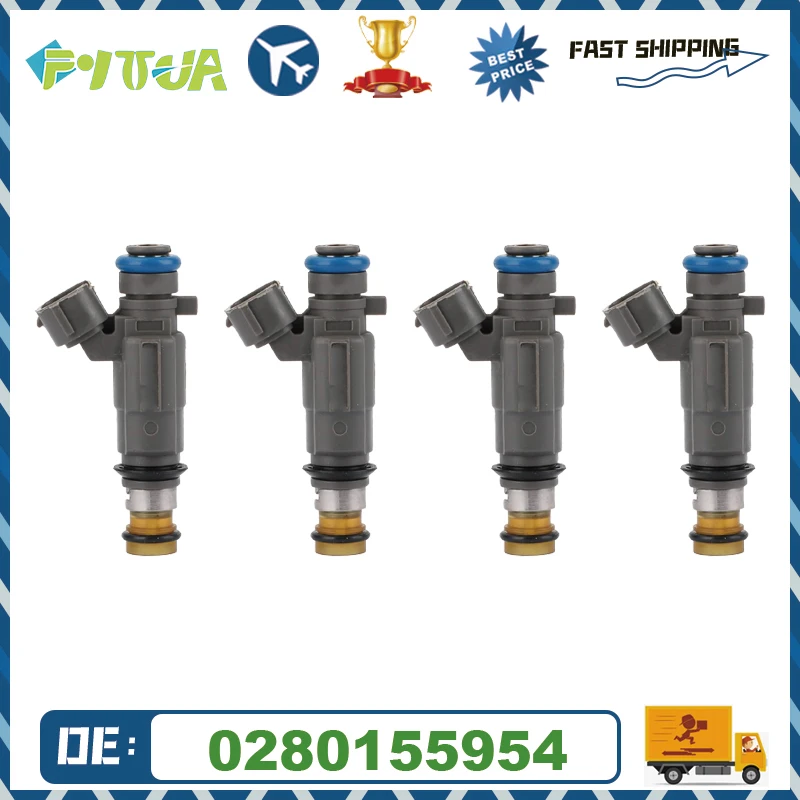 

4pcs Fuel injector 0280155954 16611-AA43A For Subaru Impreza Legacy Outback Baja 2.5L 2003-2006 FBLC100