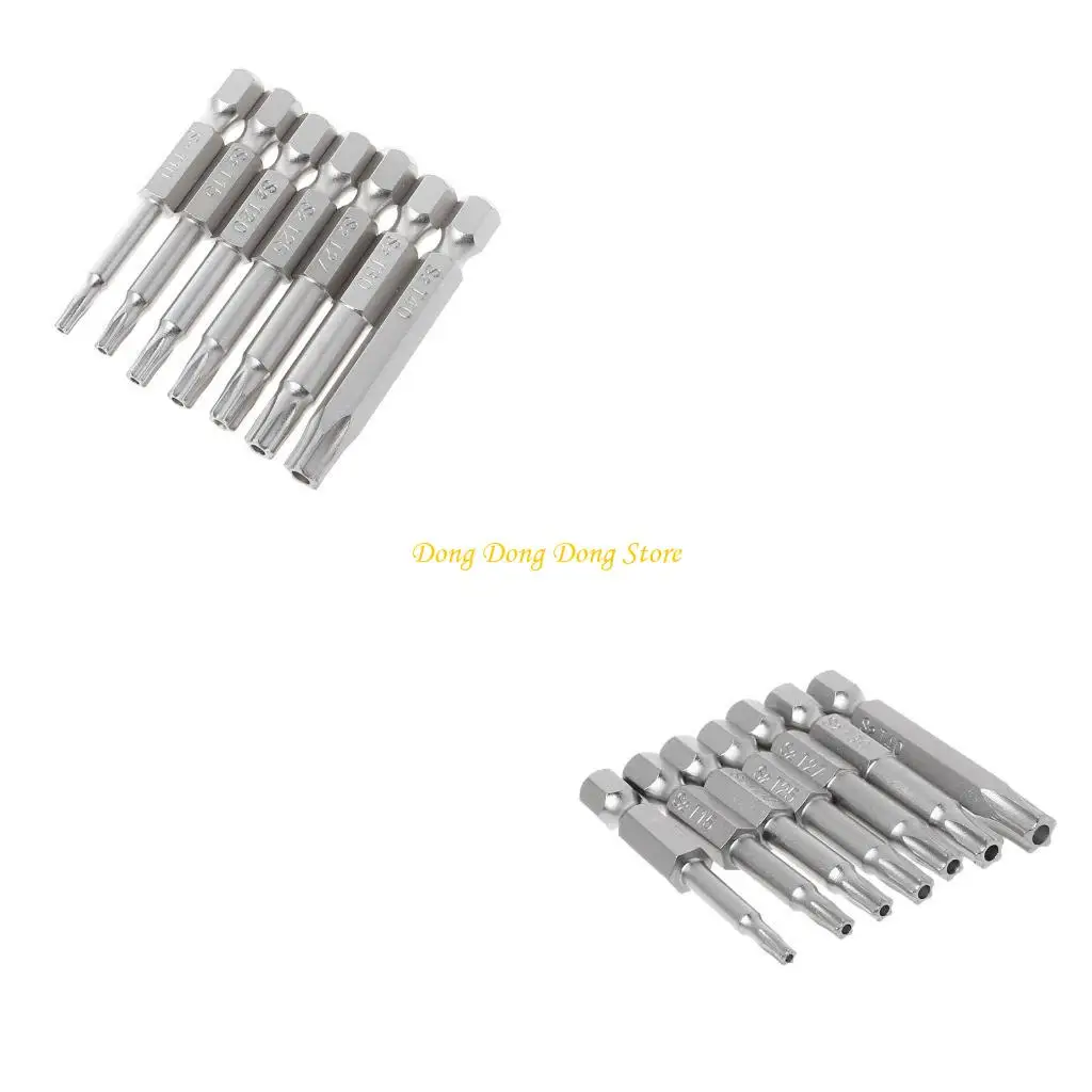 

7Pcs Star Drill Bits Screwdriver Shank Hand Tools Five-pointed Star Bor