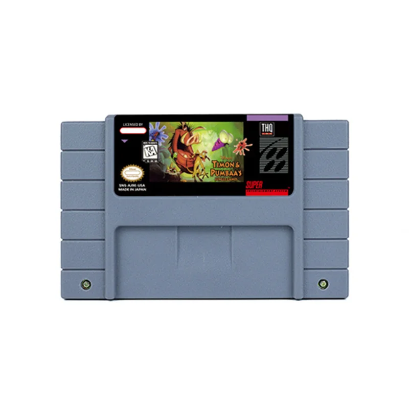 Игра игра в джунгли Timon & Pumbaa для SNES 16 BitRetro корзина подарок для детей