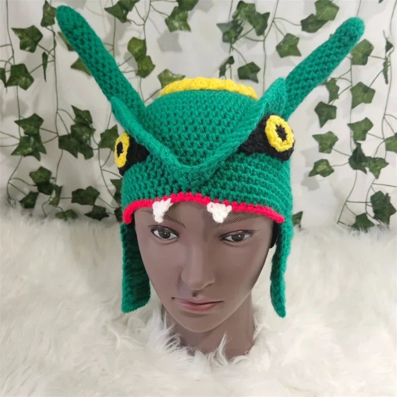 Pure Handmade knitting Funny pollover hat for children monster autumn and winter warm cute carton Halloween cosplay costume hat