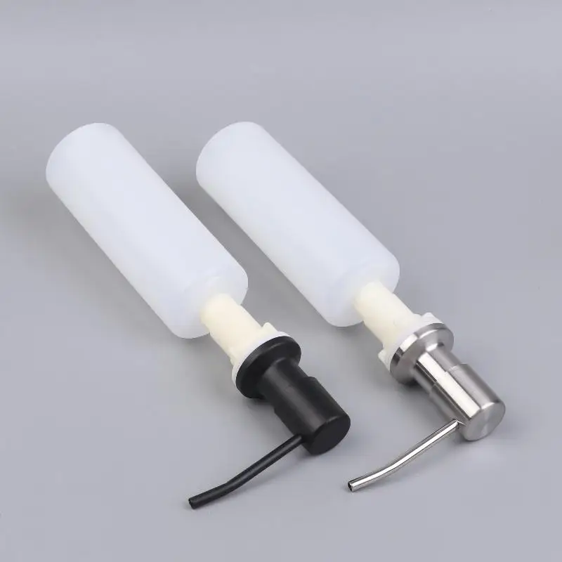 

350/500ml Stainless Steel Sink Soap Dispenser Built In Hand Soap Dispenser Pump With Bottle Extension Tube Kit Kitchen Supplies