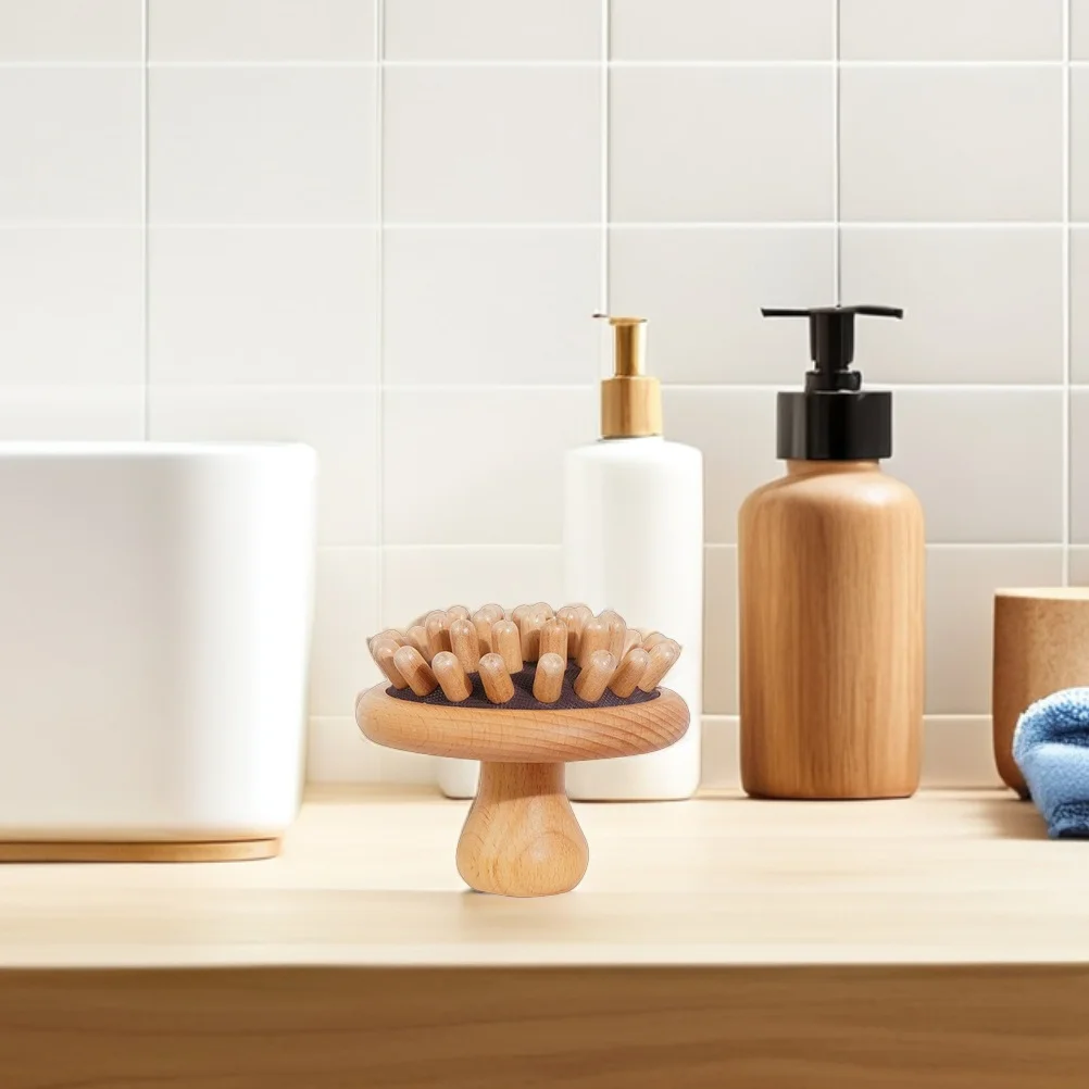 

Air-Cushion Wooden Comb for Scalp Massage Wide Tooth Design Enhances Circulation Lightweight Palm-Sized Hair Massager for Home