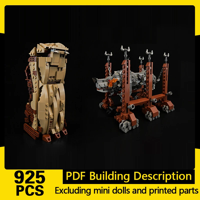 Ring Movie Model MOC Building Bricks Ram And Siege Tower Add-Ons Modular Technology Gifts Holiday Assemble Children Toys Suit
