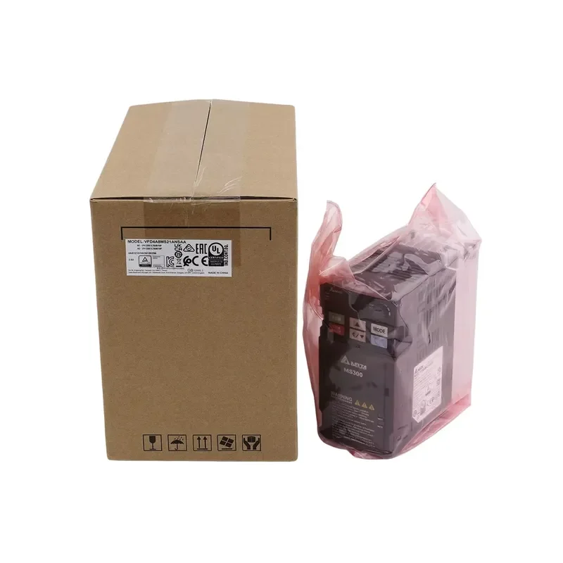 VFD4A8MS21ANSAA MS300 Series VFD 0.75kW Single Phase Input 3 Phase Output 4.8A STO Safety Stop Built-in PLC RS485
