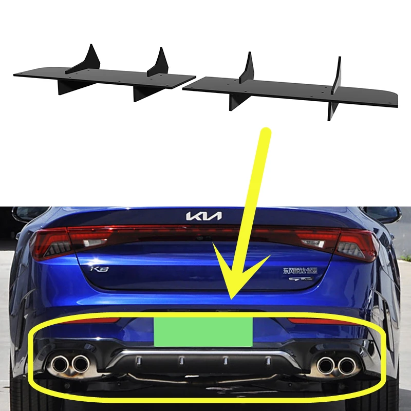 

Use For KIA K5 Optima GT Line 2021--2024 Year Rear Diffuser Bumper Lips Spoiler Splitter Body Kit Accessories