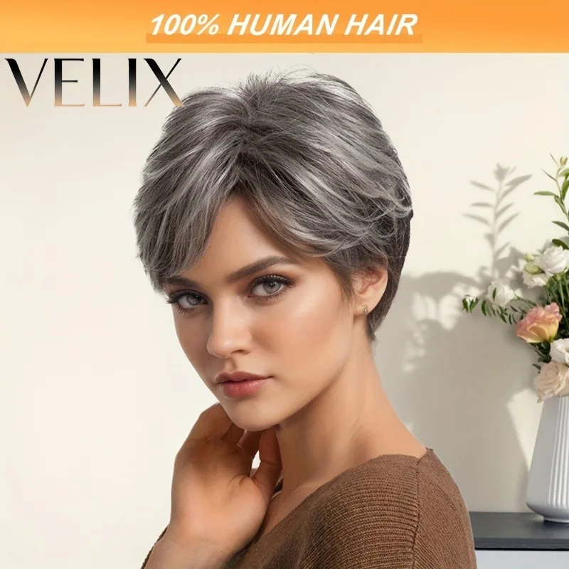 dark-gray-light-gray-short-bob-straight-bangs-hair6inch-human-hair-full-machine-wig-for-women-heat-resistant-noshedding-notangle