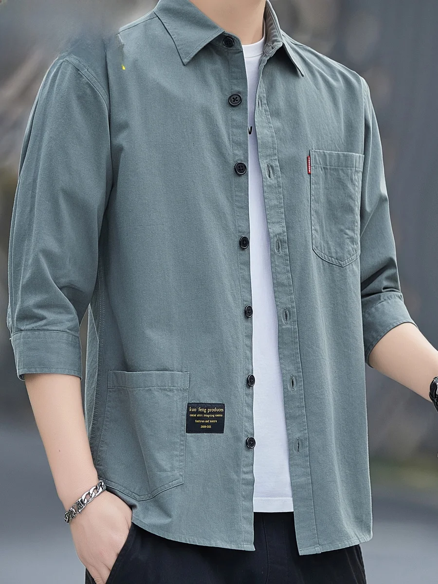 Camisa Masculina TUCANO de Algodão Puro Casual de Manga Longa Moda Outono Primavera Confortável Respirável Estilo Jovem