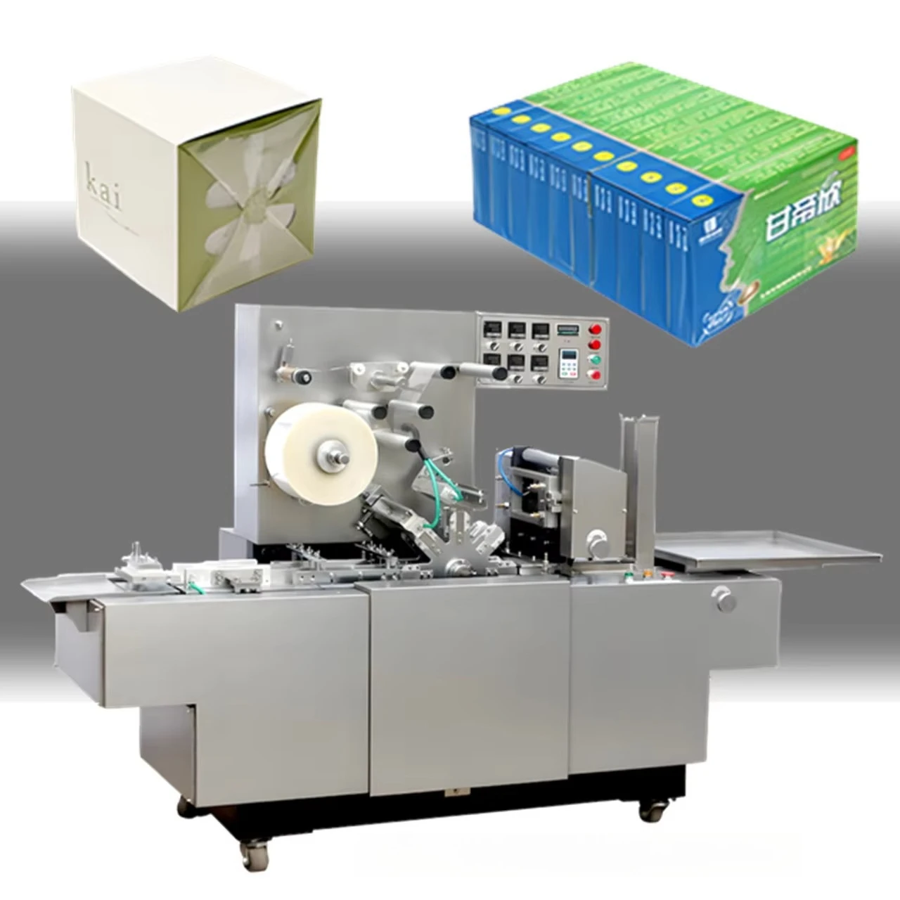 Candy Box Packaging Paper Boxes Transparent Film Wrapping Machine