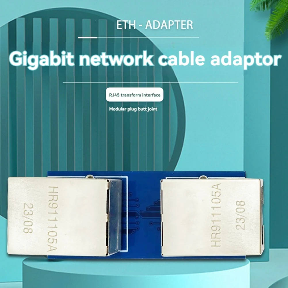 Módulo adaptador de Cable Gigabit Ethernet, conector de extensión de Cable de red, adaptador RJ45, conector recto de red