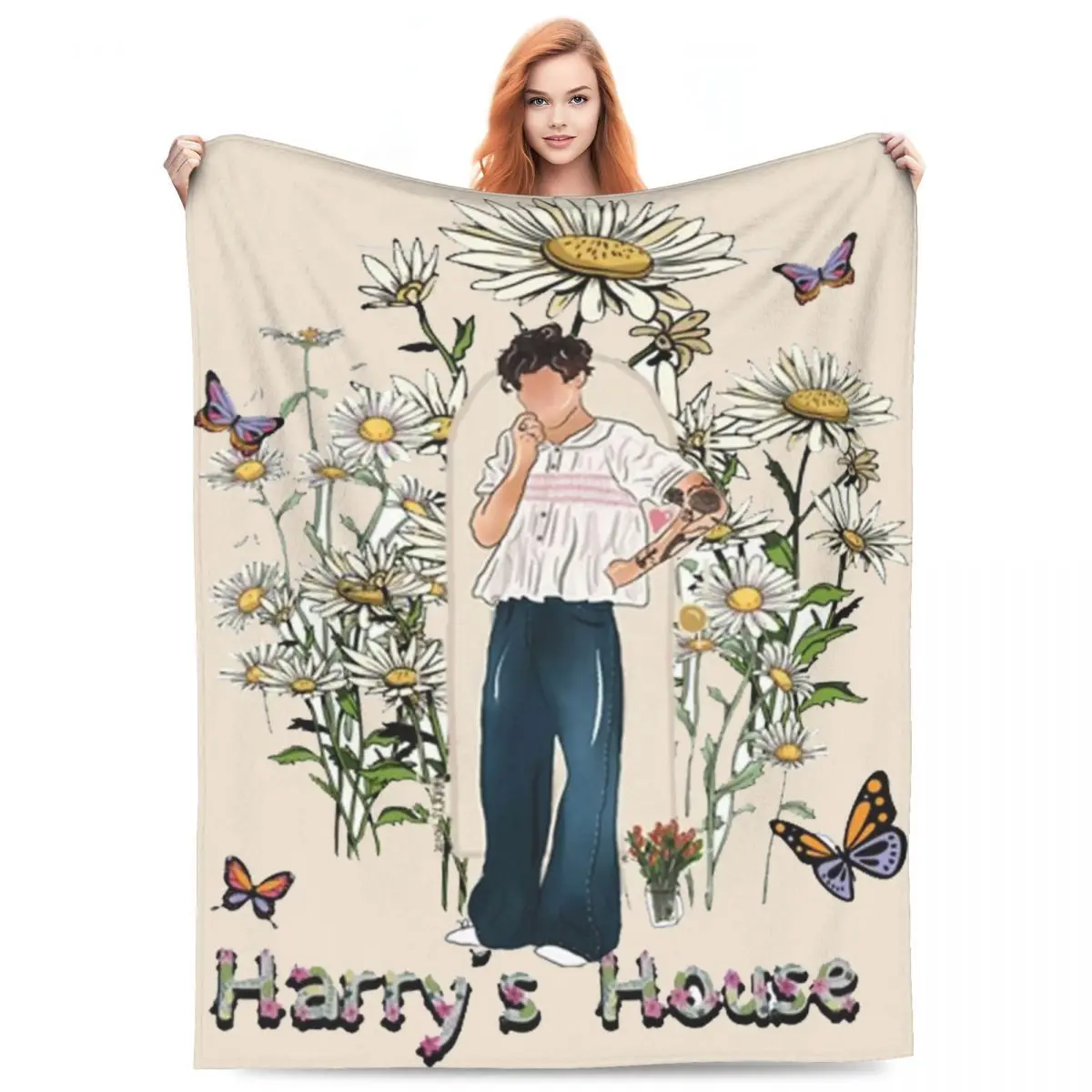 Coming Harry's House Flower Blankets Ultra-Soft Fleece Comfort Gift Throw Blankets Bedspread