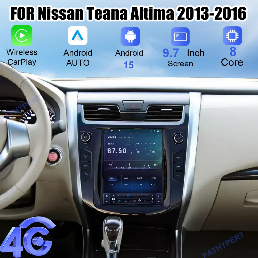 

9.7" Car Screen Auto Android 15 For Nissan Teana Altima 2013-2016 Multimedia Playe Radio Carplay Display Stereo Receiver GPS FM
