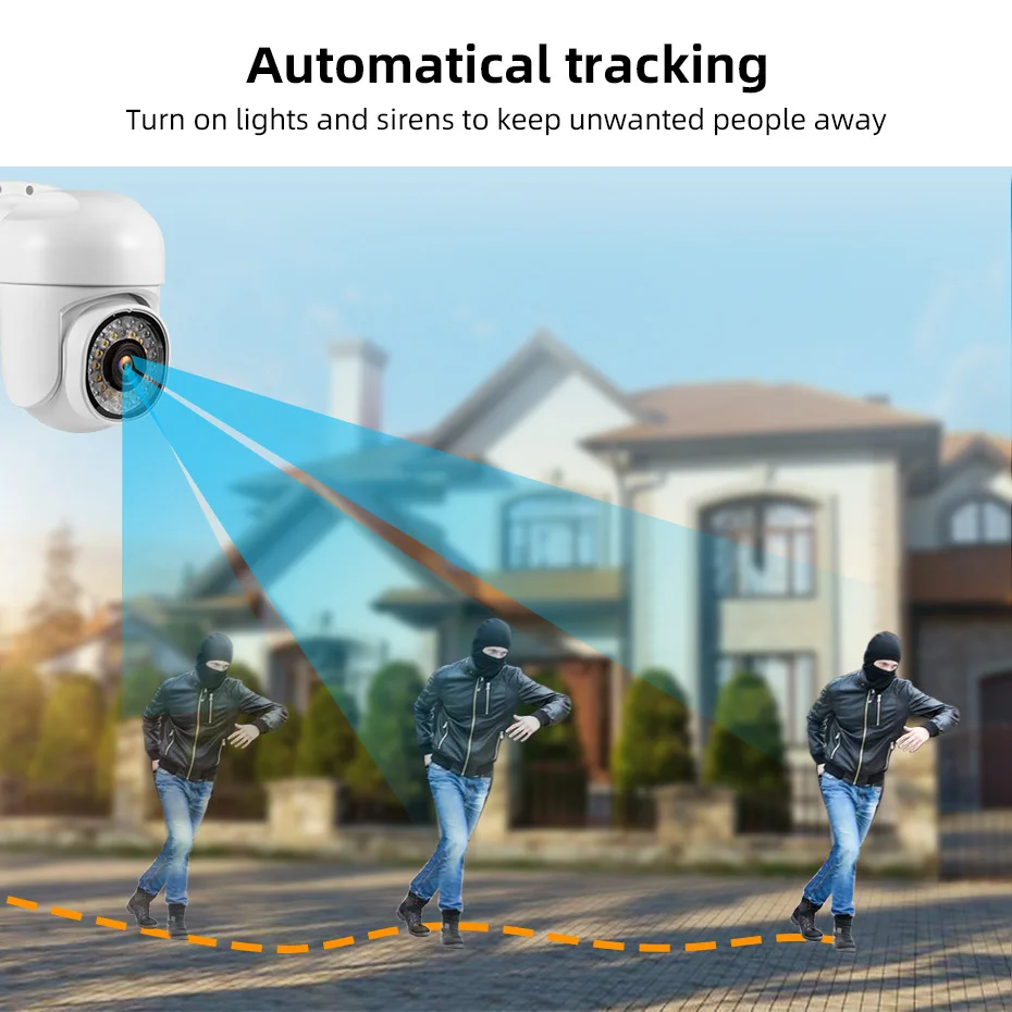 KERUI Impermeabile 3MP HD Smart WiFi IP Camera Outdoor Wireless Security Home CCTV Telecamera di sorveglianza 2 pezzi