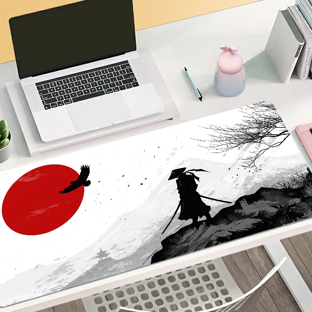 Japanese Art Samurai Mousepad Mousepad New Arrivals Large Gaming Mousepad L XL XXL Gamer Mouse Pad Size For Keyboards Mat