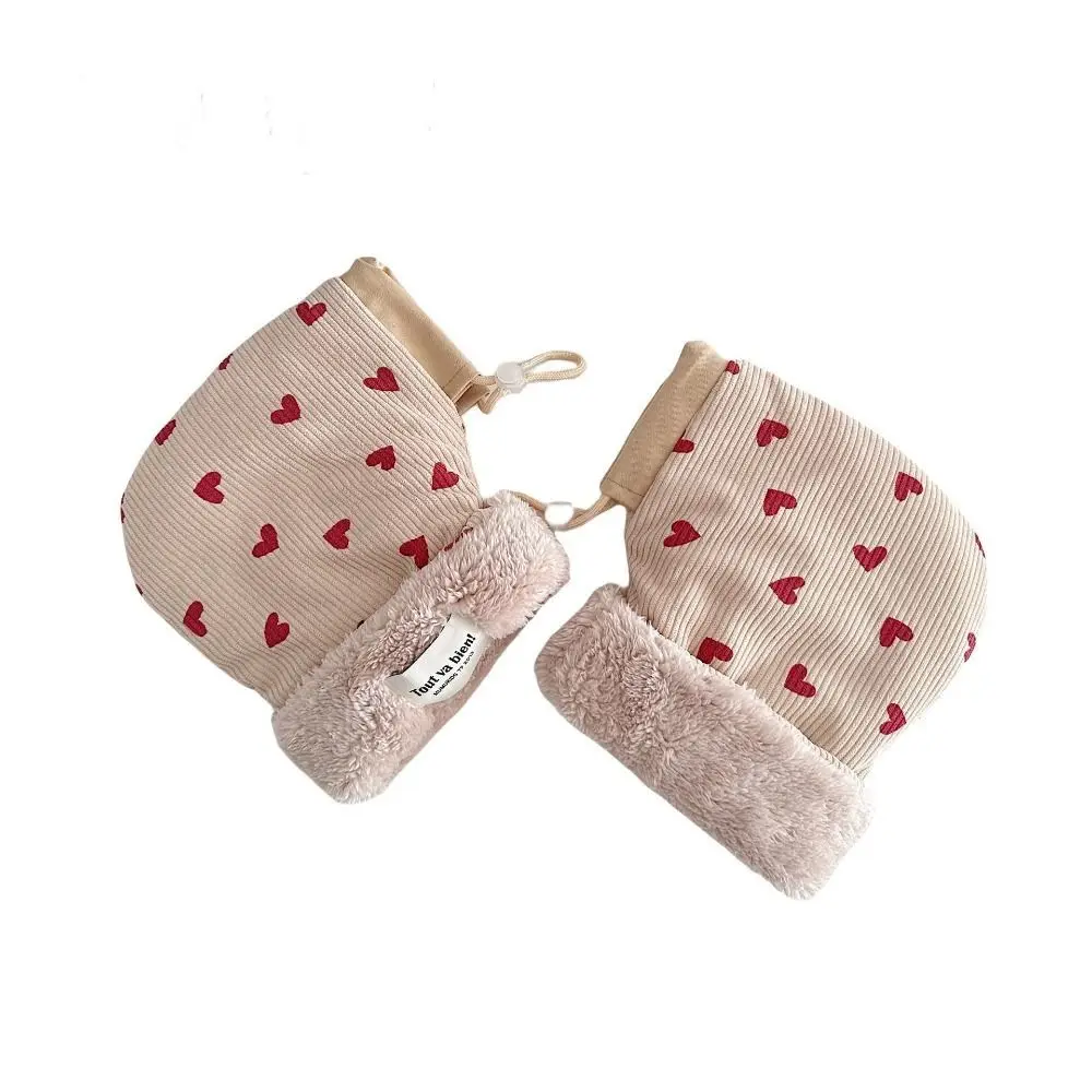 

Creative Cartoon Printed Bicycle Gloves Windproof Cold Proof Handle Cover Gloves Warm Mittens Scooter Accessory