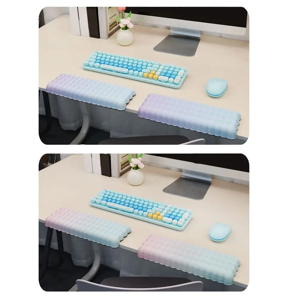 L-Shaped Keyboard Wrist Rest Soft Leather Slow Rebound Desk Elbow Pad Wrist Support Comfortable Elbow Support Cushion Laptop