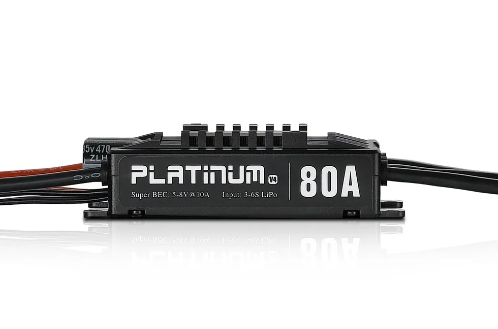 Original Hobbywing Platinum 80A PRO V4 3S-6S Brushless ESC With 8V 10A BEC For 450-500 Main Blade 380-470mm Class RC Helicopter