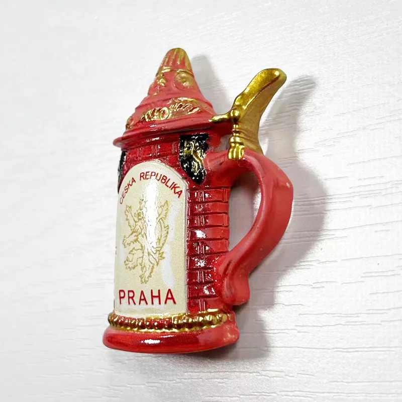 

Prague World Tourism Souvenir 3D Magnetic Refrigerator Sticker, Exquisite 3D Cup Home Decoration