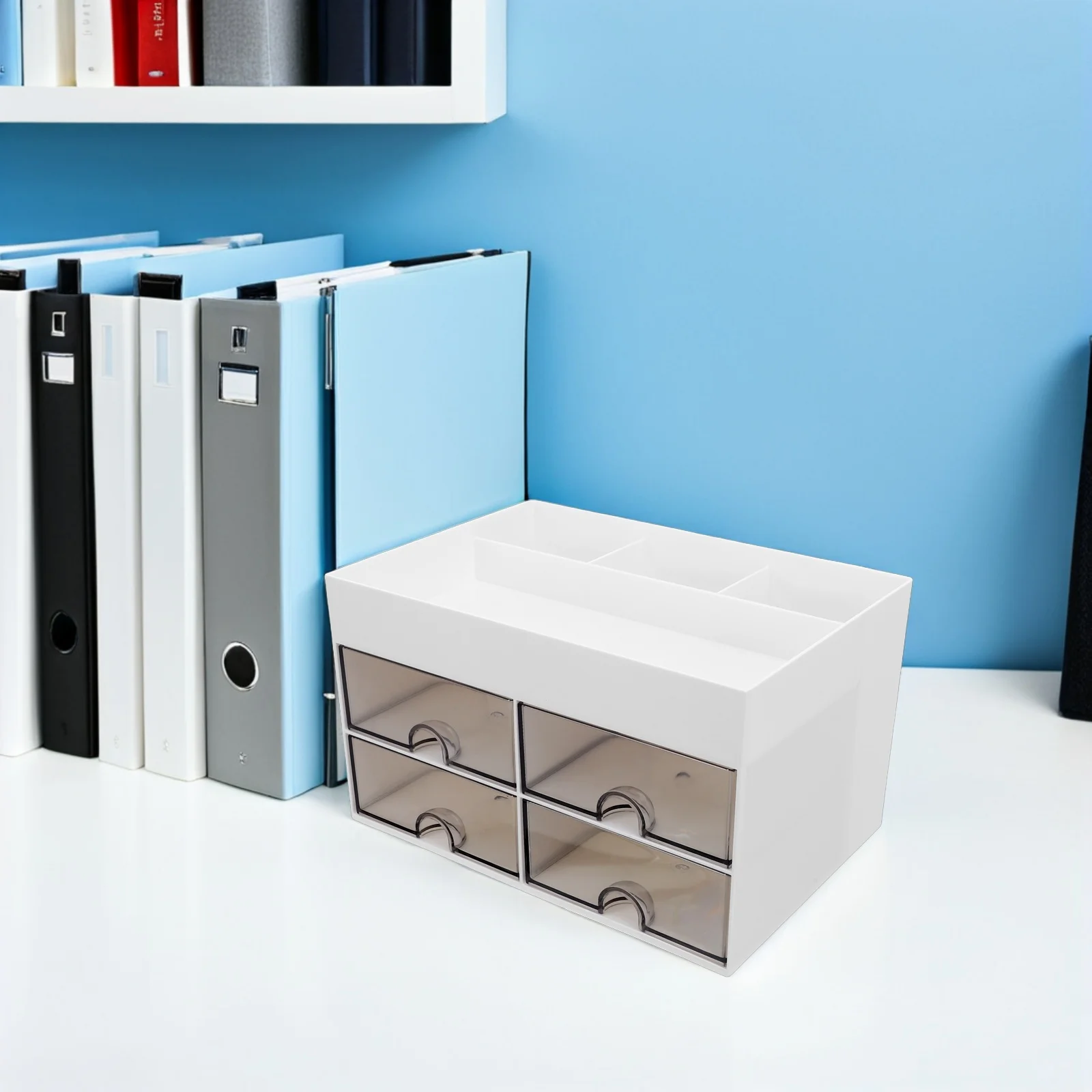 Space-Saving Multifunctional Desktop Storage Box Stable Material Long-Term Use Desk Organizer Pens Desk Supply Organizer