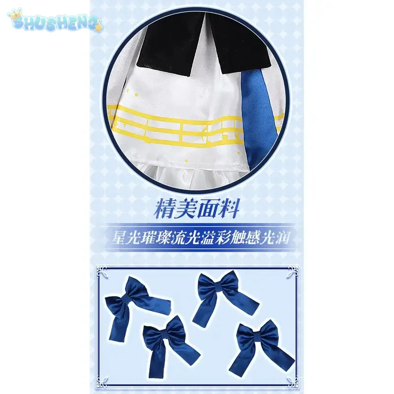 Vtuber Luo Tianyi 10th Anniversary Cosplay Costume Sweet Lolita Dress Accessories Props Party Set Carnival Girls Uniform XS-XXXL