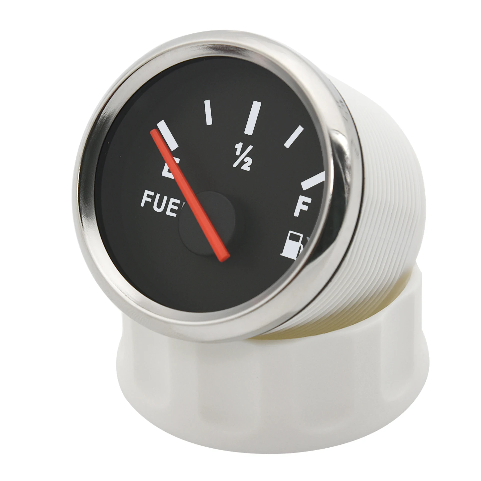 52mm Marine Boat Fuel Level Meter Indicator Gauge with Stainless Steel Fuel Level Sensor 0~190 ohm Fuel Sending Unit 100~600Mm