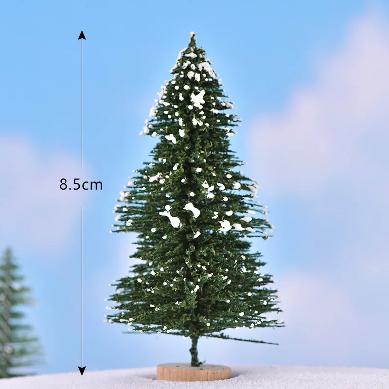 Miniature Christmas Tree Small Artificial Sisal Snow Landscape Architecture Trees for Christmas Crafts Tabletop Decor