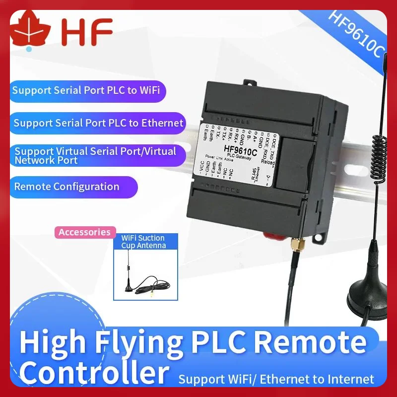 Real HF9610C PLC جهاز التحكم عن بعد تحميل المراقبة المنفذ التسلسلي يدعم ميتسوبيشي وسيمنز، شنايدر، باناسونيك، شينجي...