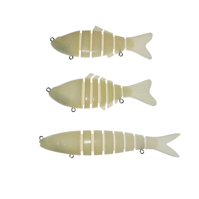 

3Pcs Freshwater and Sea Fishing Dual-purpose Submersible Multi-section Fish Lure Swimbait Unpainted Bait Body