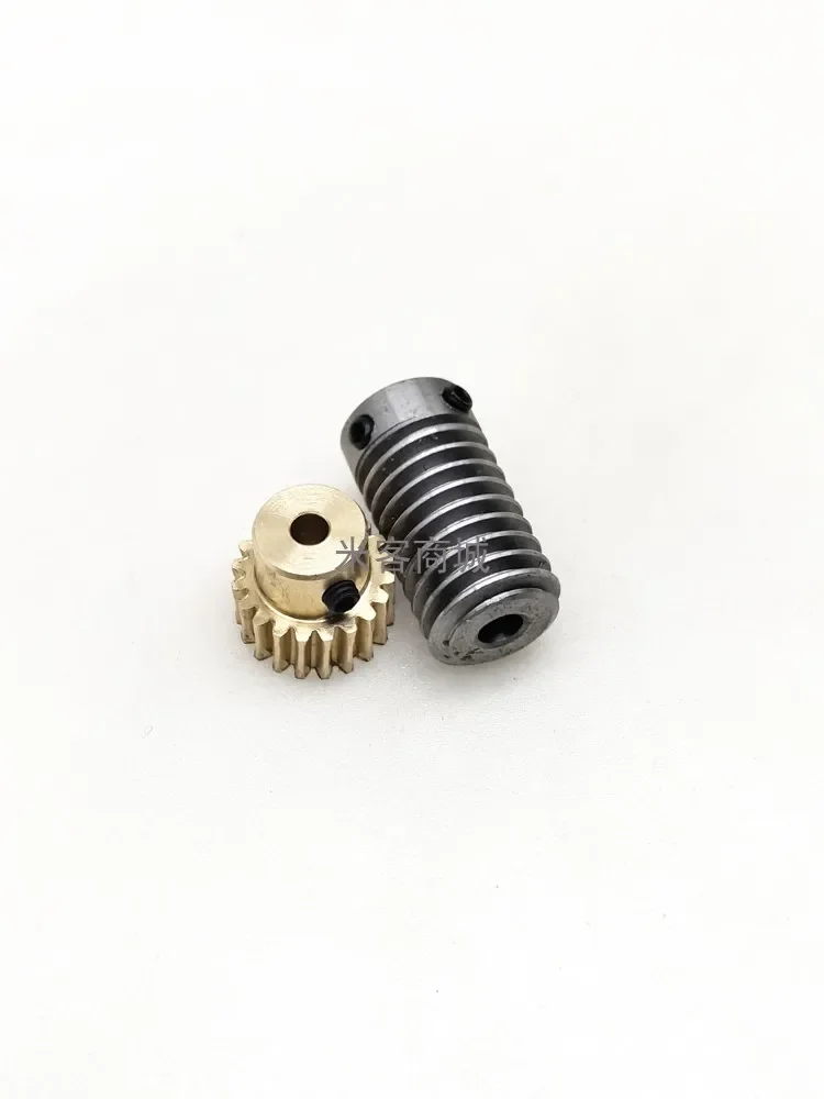 0.8M Precision Turbine Worm Gear Set 1:20/30/40/50/60 Teeth Stainless Steel Worm Copper Gear Accessories