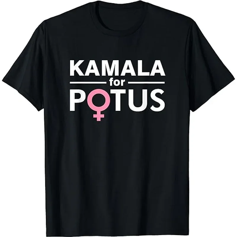 Kamala Harris 2024 America President Vote Win Graphic for Mens Clothing Casual Fans Streetwear T Shirts