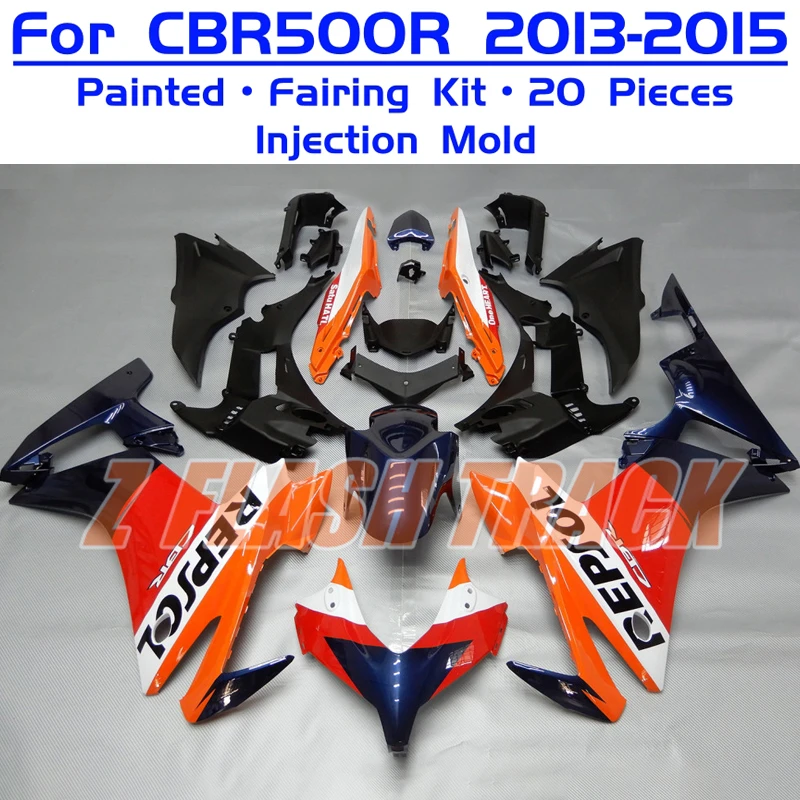 For Honda CBR500R CBR 500R CBR500 R 2013 2014 2015 Body Full Fairing Kit Motorcycle Bodywork Injection Orange White Red Blue