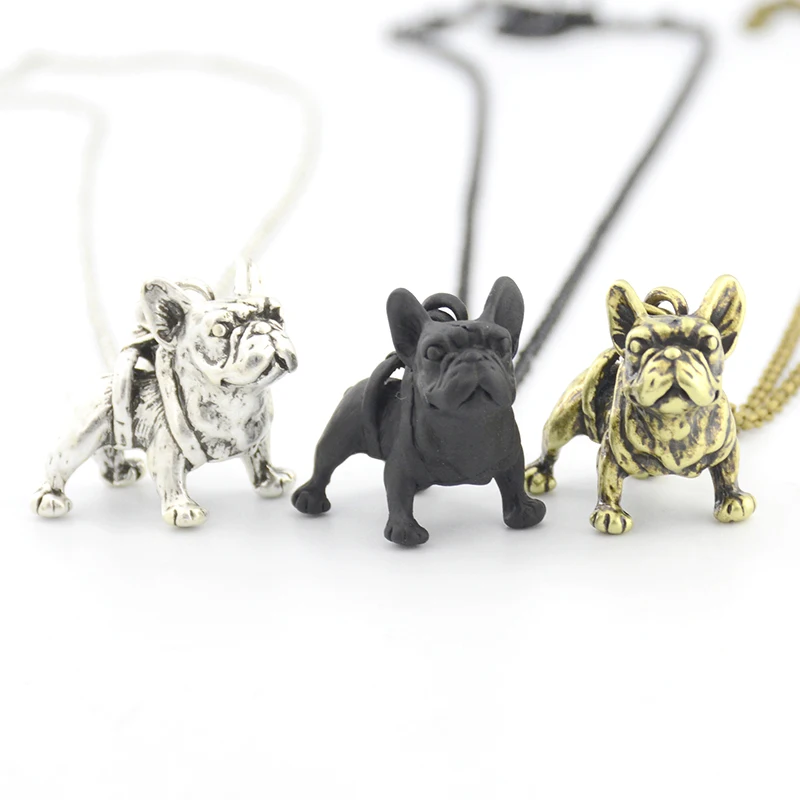 Retro Pug&French Bulldog Dog Statement Necklace Women Boho Collier Femme Cute Animal Long Necklaces For Men Jewelry Pet Gifts