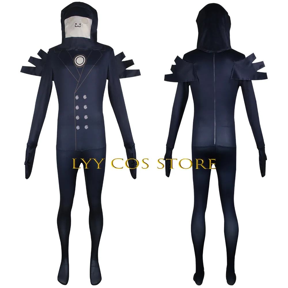 Anime Skibidi Toilet Cospaly Skibidi Toilet Funny Bodysuit Cosplay Monitor TV Man Jumpsuits Set For Halloween Party