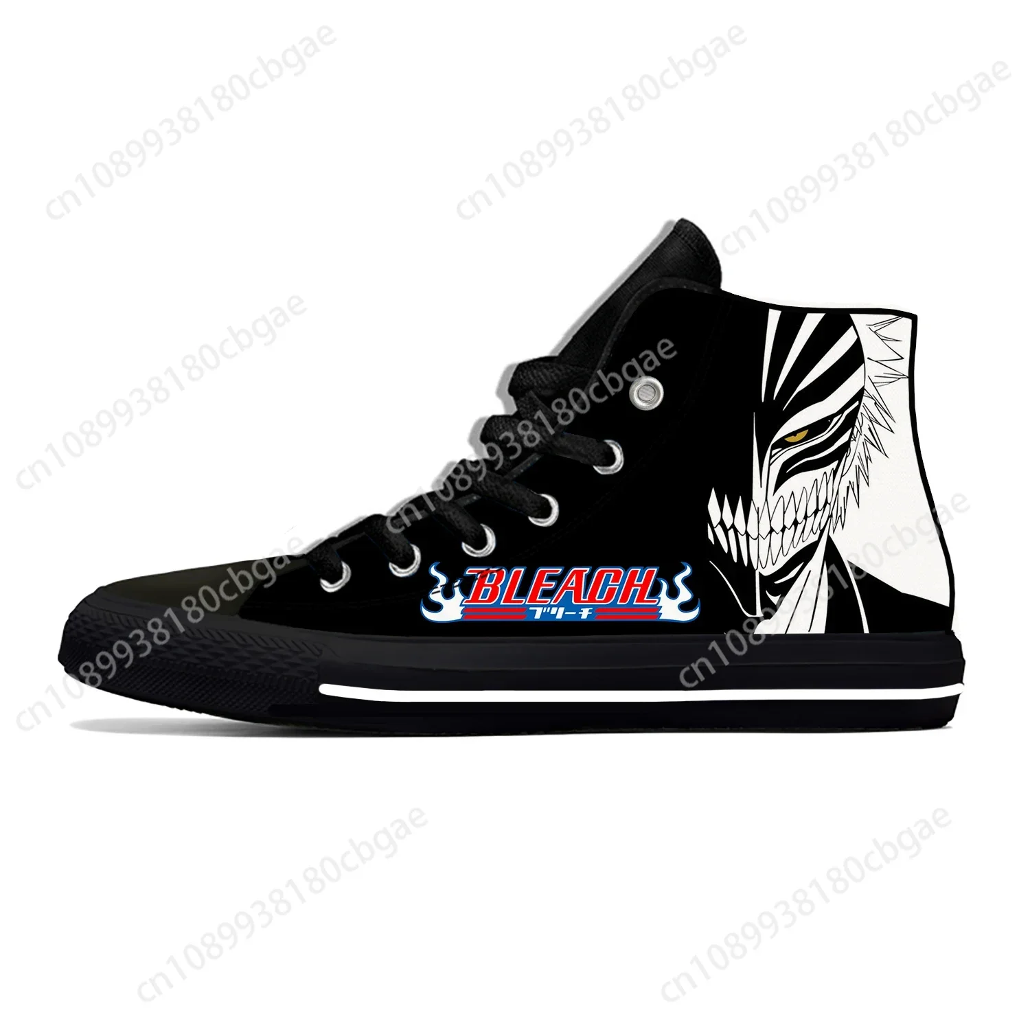 

Hot Anime Bleach Lightweight Cloth 3D Print Funny Cool Fashion High Top Canvas Shoes Mens Womens Casual Breathable Sneakers