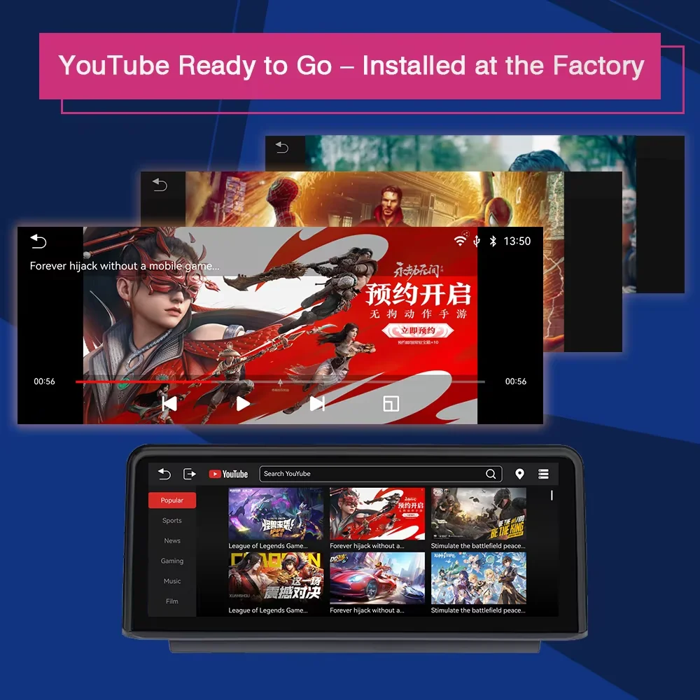 Immagine 4: Lettore Multimediale per Auto da 8.8 Pollici con CarPlay Wireless e Android Auto per BMW Serie 3 e 5 E60 E61 E63 E64 E90 E91 E92 E93 CCC CIC con GPS e BT