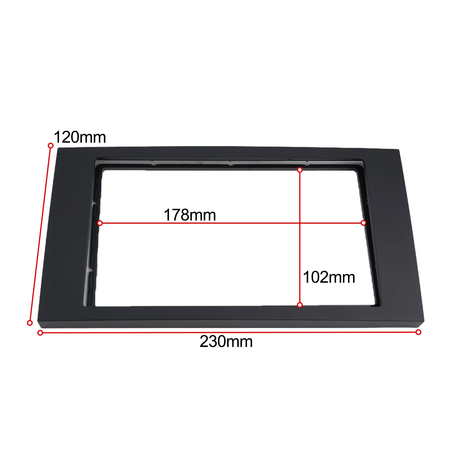 Double Din Stereo Fascia Auto Parts Black Car Accessories Replacement Set Tool Elegant Design Exquisite Practical