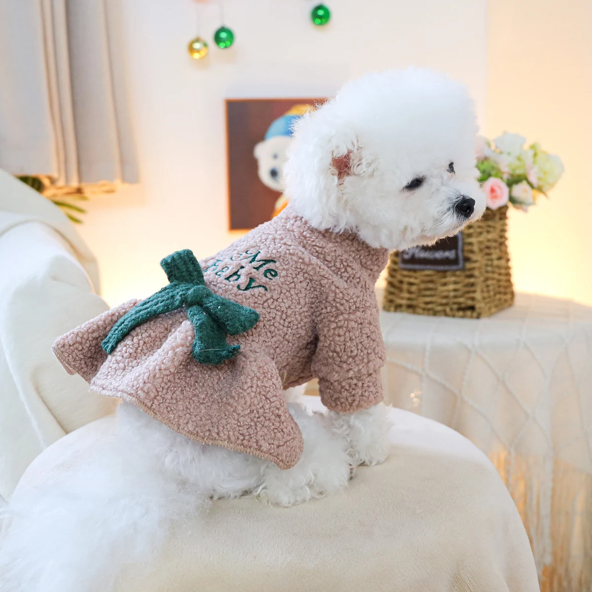 PETCIRCLE Dog Clothes Letter Dress For Small Medium Dogs Puppy Cat Autumn Winter Pet Clothing Dog Costume Pet Supplies Skirt