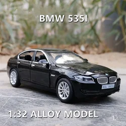 Modèle de voiture en alliage moulé sous pression pour enfants, 1:32, BMW Série 5, 535i, Véhicules jouets en métal, Haute simulation, Son, Lumière, Collection, Cadeau