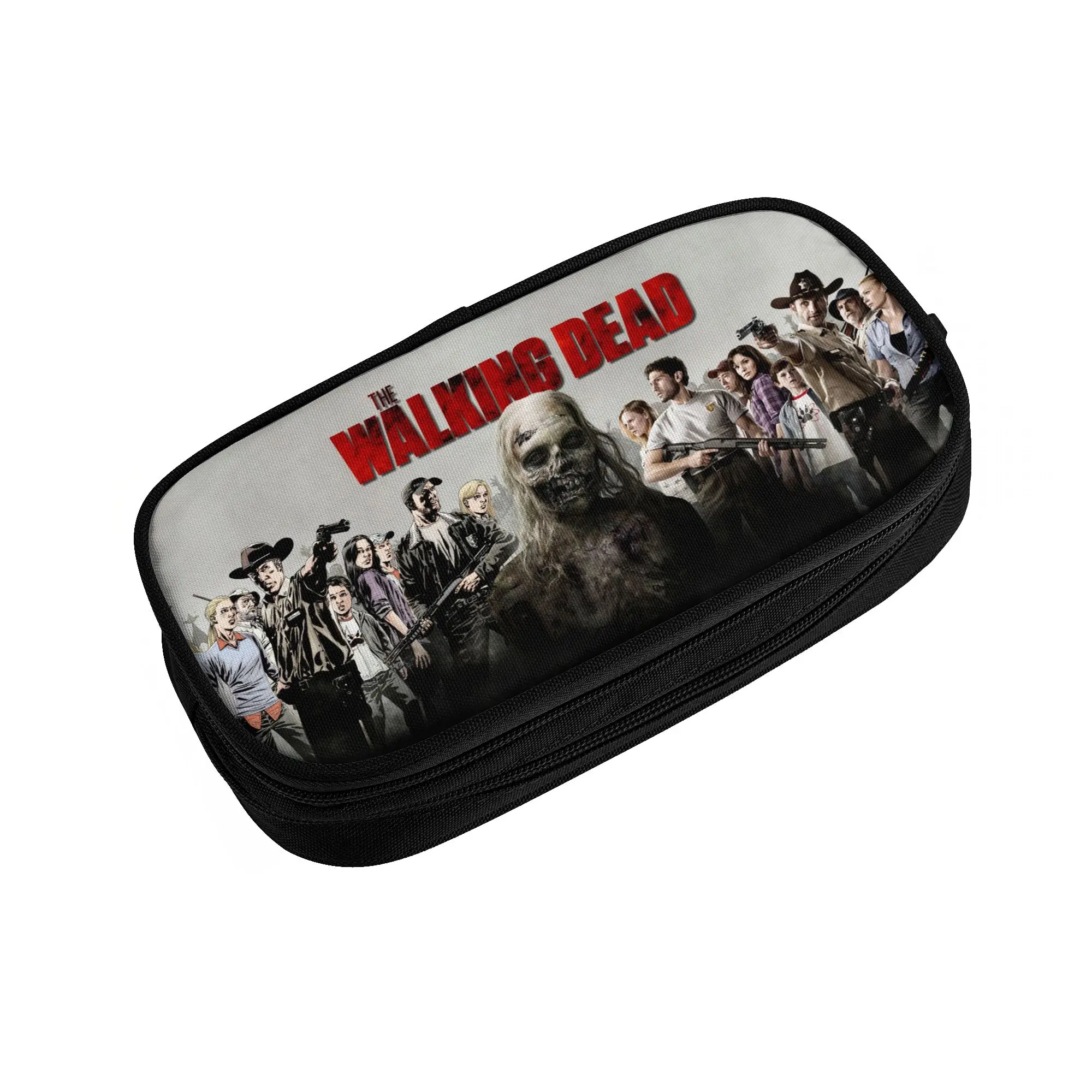 The Walking Dead Cute Pencil Cases Girls Boys Large Capacity Horror Zombie TV Show Pencil Bag Student School