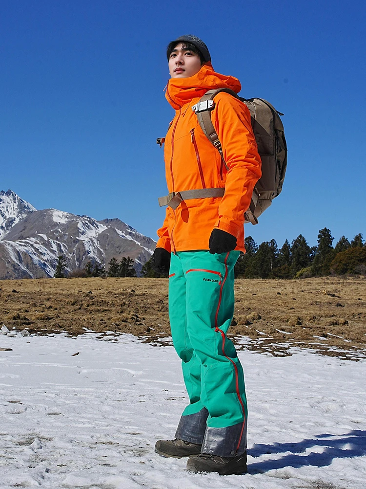 

Зеленые женские походные брюки Fuyuan: ветрозащитные, водонепроницаемые, прямой крой, естественная талия, новая весенняя коллекция