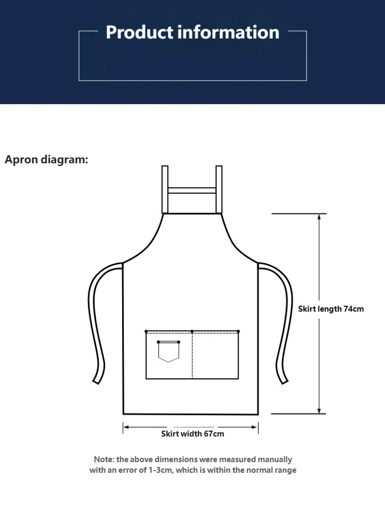 Avental de trabalho à prova d'água para todos os fins – Proteção resistente para lojas de chá com bolhas, salões de unhas, supermercados, restaurantes, cafeteria