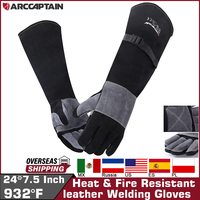 ARCCAPTAIN Welding Gloves 24 Inch Multifunctional Works Heat Resistant MMA Stick TIG CUT MIG Grill Stove For Home Solding BBQ