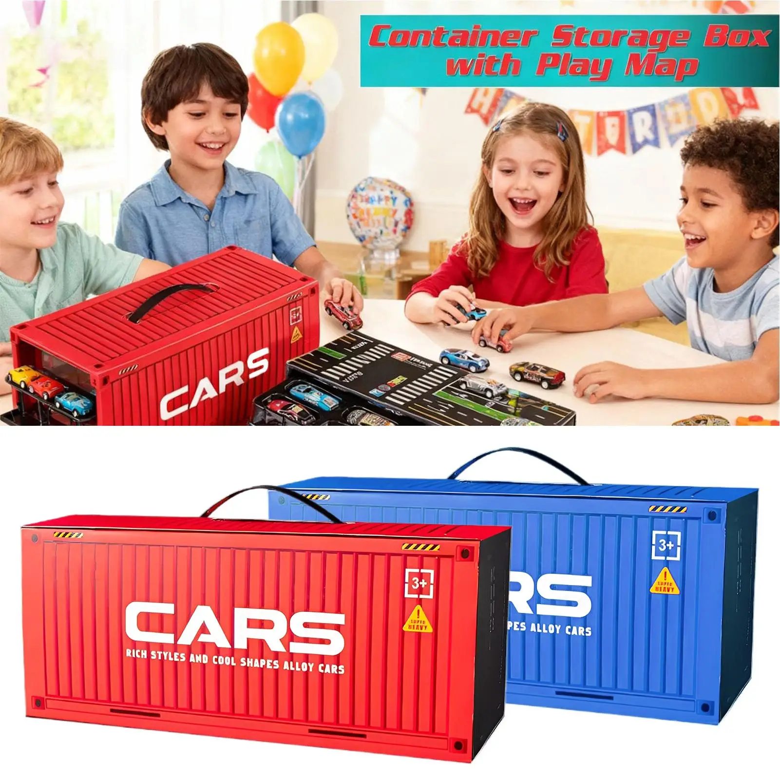 Pull Back Car 24 Pieces With Storage Box Boys Small Toy Car Pull-Back For Preschoolers Pupils Girls Students Children Living