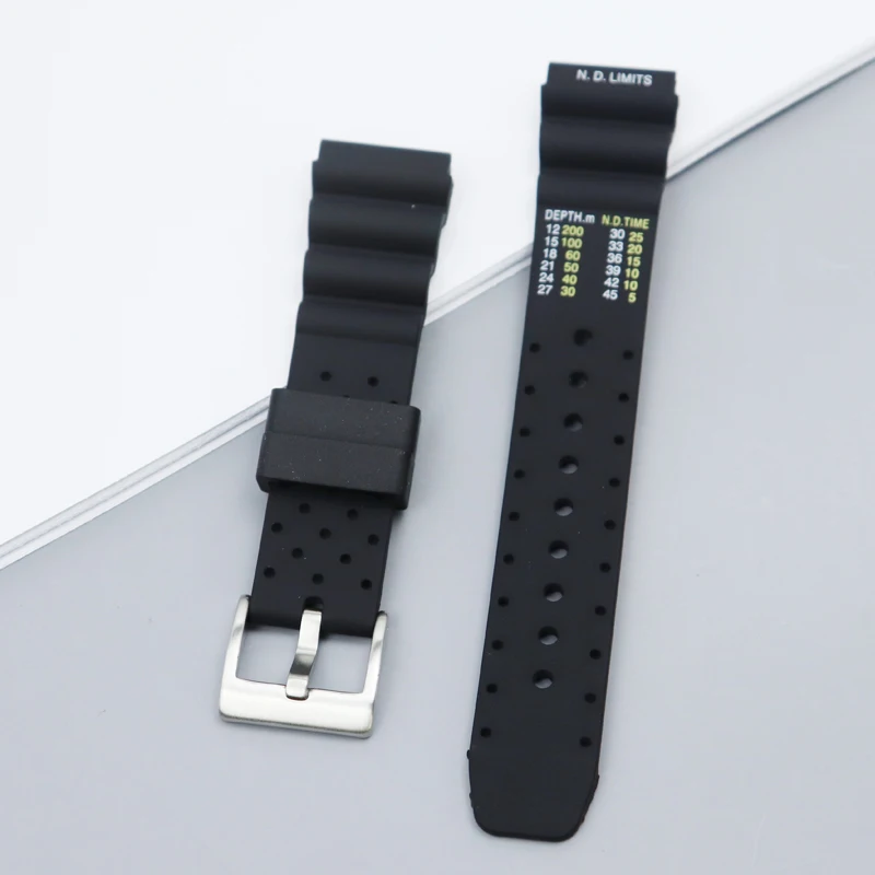 Diver Rubber Resin Strap for Seiko 20/22/24mm Sport Watch Band ND Limits Bracelet Accessoriesaster