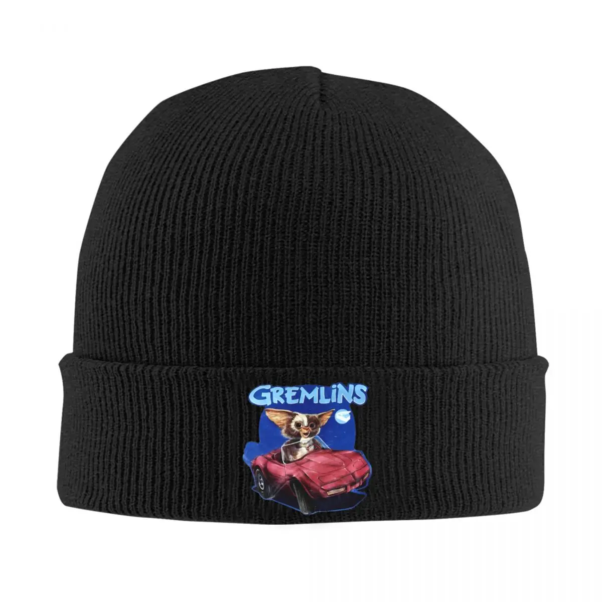 Gizmo Gremlins Bonnet Hats A Red Car Art Knit Hat Adult Unisex Vintage Thermal Elastic Beanie Hats Spring Kpop Custom Caps