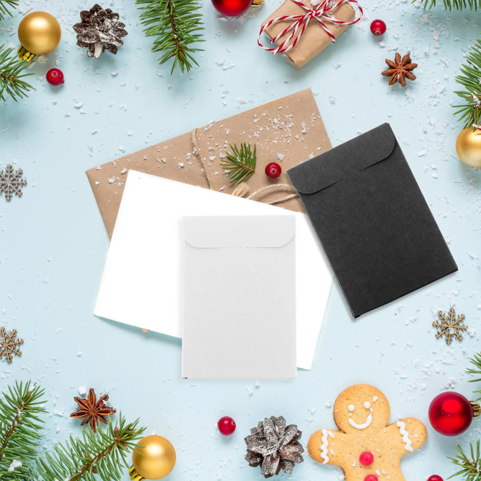 15Pcs Paper Postcard Box Blank Design Easy Assemble Lightweight Card Storage Container Multi-Use Paper Box Postcard Container